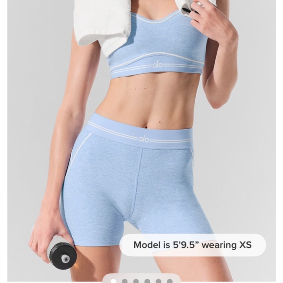 ALO Yoga Other - 4" Alosoft High-Waist Heart Throb Shorts in Seashell Blue